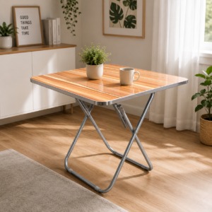 Mesa Plegable Cuadrada 70cm x 60cm x 60cm Picnic o Terraza